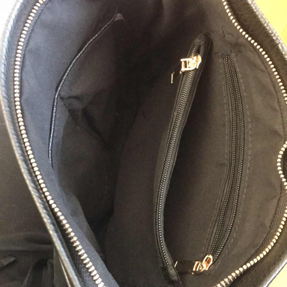 ❤️LAST ONE❤️ Black GUN Embossed Print GUARDIAN ANGEL Leather Crossbody Purse - Picture 9 of 12